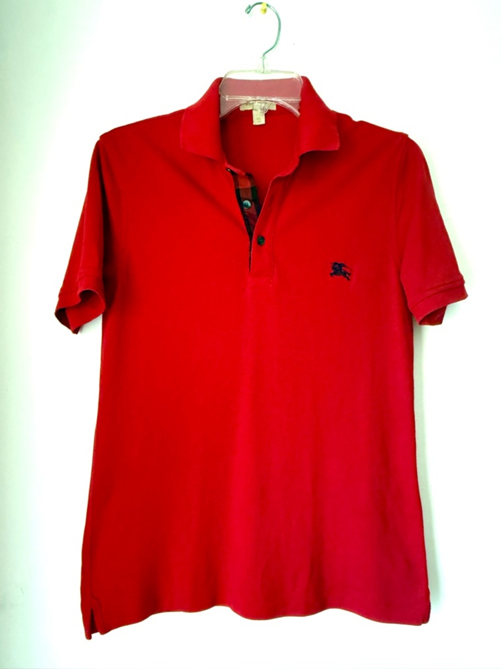 Burberry Brit Men's Equestrian
Knight Logo Piqué Polo Shirt Red Size XS